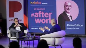 Uno de los afterworks de EL PERIÓDICO celebrado el pasado julio en el que el director Albert Sáez entrevistó al alcalde Jaume Collboni.