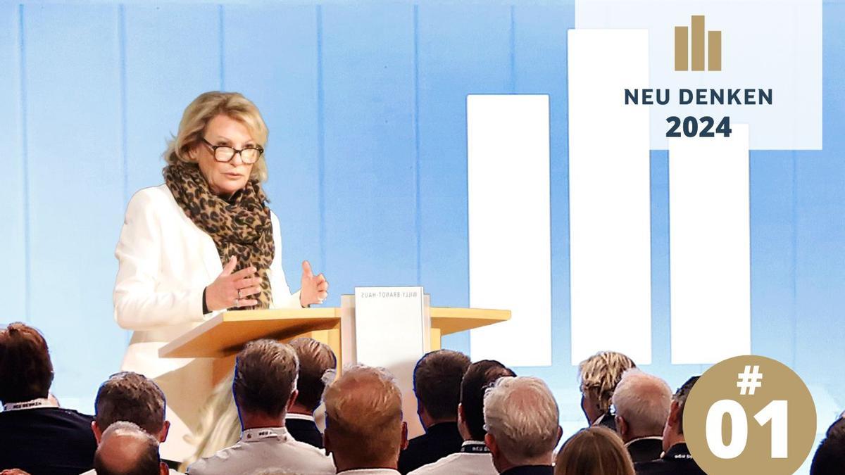 Sabine Christiansen ist die Konferenzleiterin des Wirtschaftsforums Neu Denken.