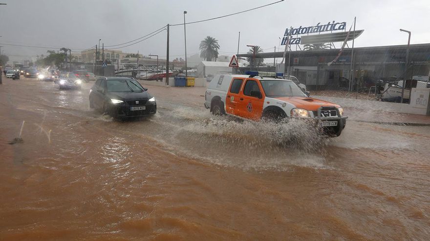 Inundaciones en Ibiza por las lluvias torrenciales