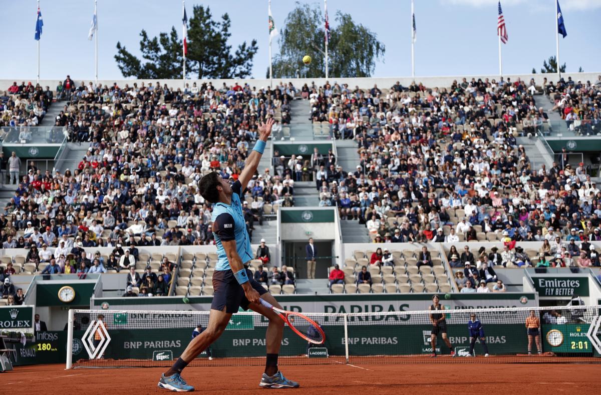 Bernabé Zapata, en Roland Garros en 2022.