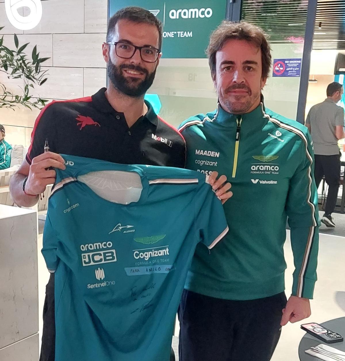 Con Fernando Alonso