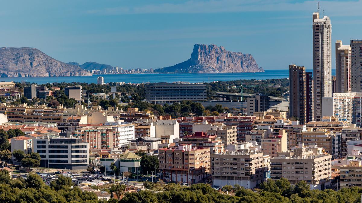 Bloques de apartamentos en el municipio de Calp.