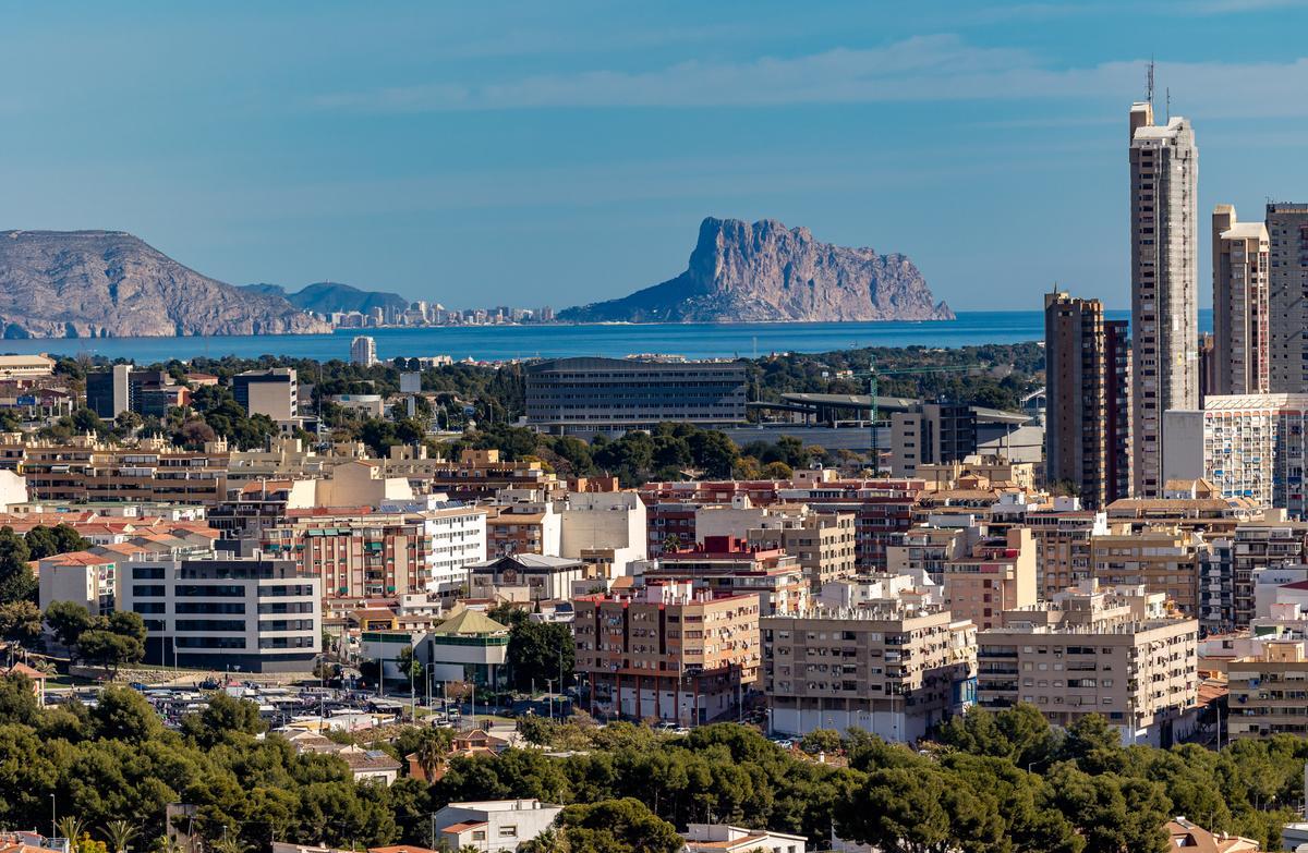 Bloques de apartamentos en el municipio de Calp.