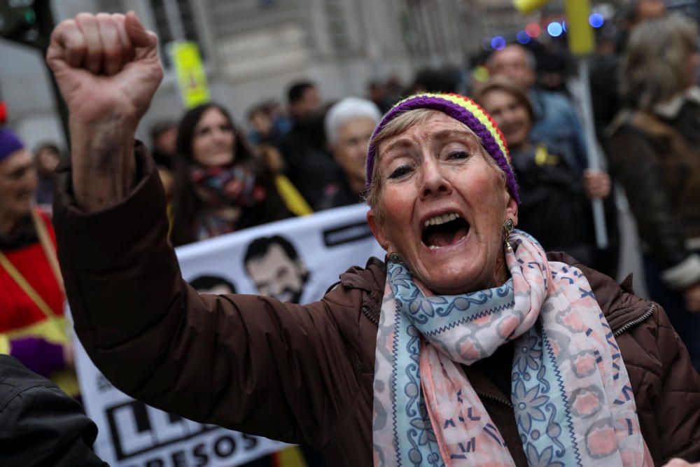 Manifestació a Madrid per la llibertat dels «presos polítics» catalans