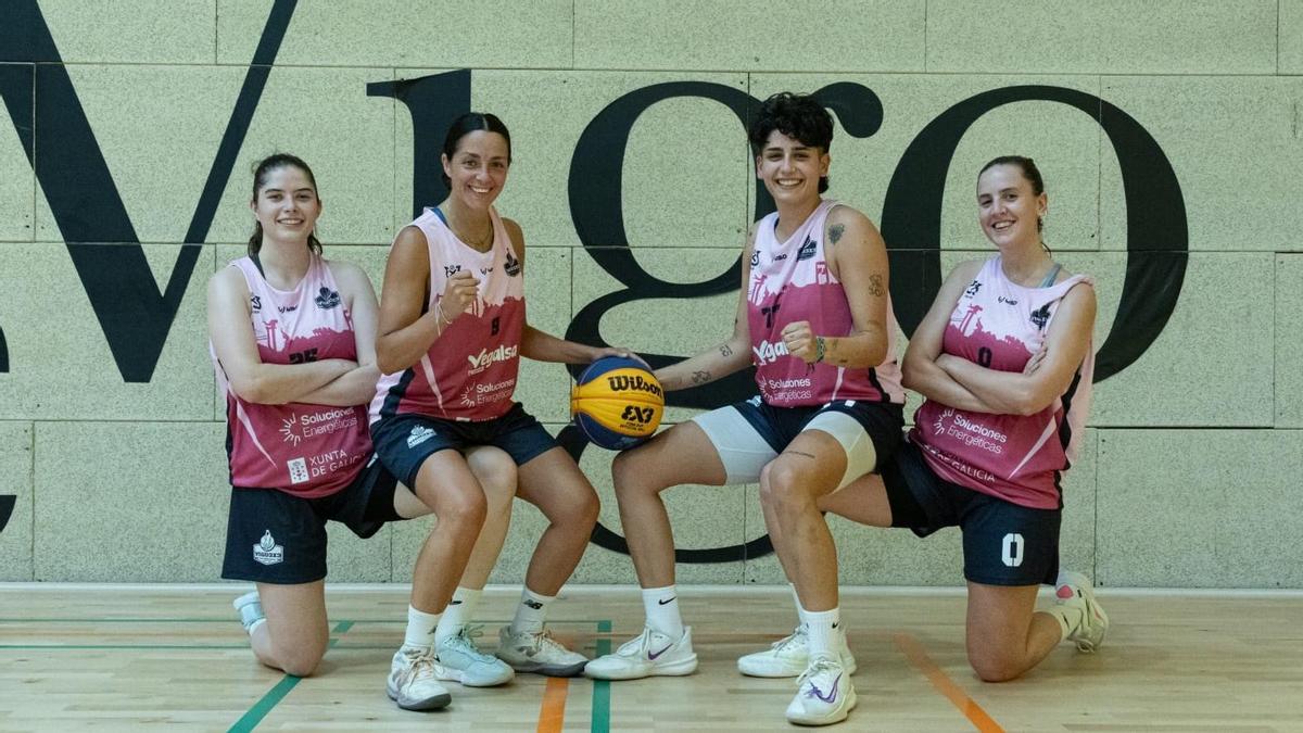 Las componentes del Vigo 3x3 femenino.