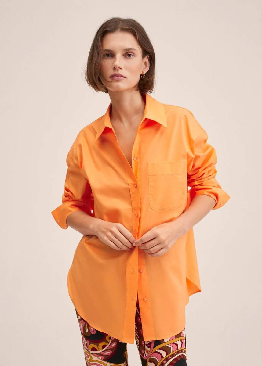 Camisa Mango naranja