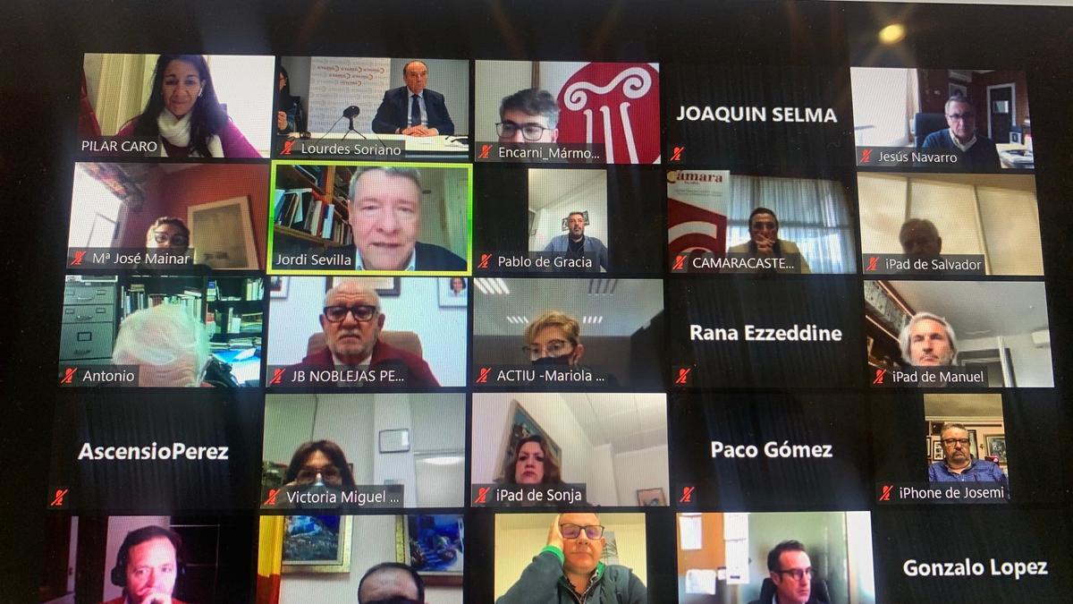 La reunión entre las cámaras se ha desarrollado de forma digital