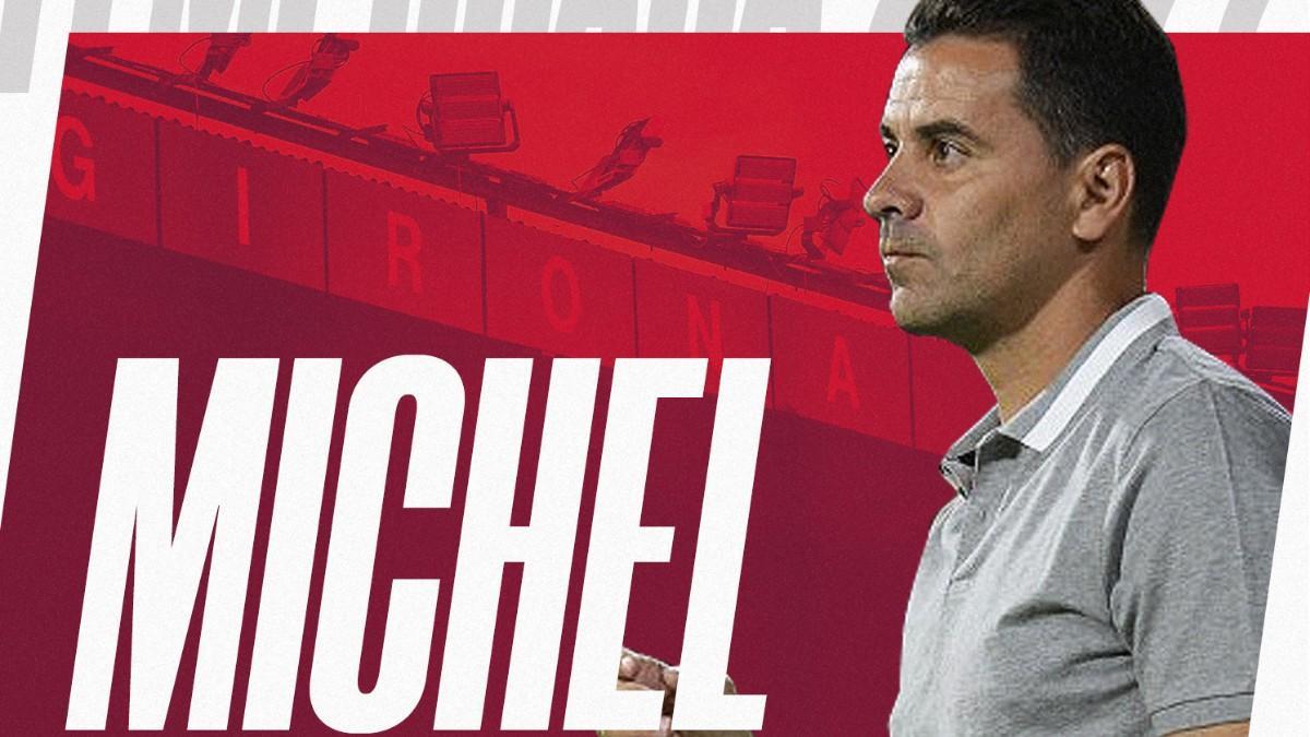 El Girona dio la bienvenida a Míchel en las redes sociales