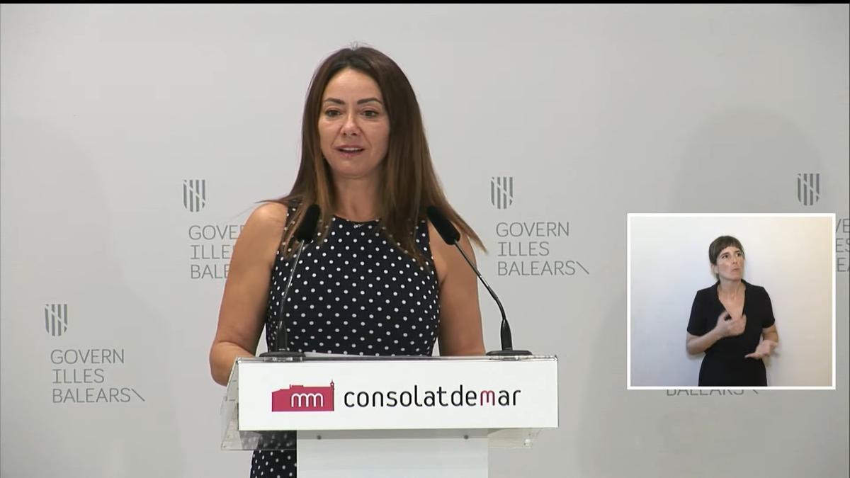 Marta Vidal, este mediodía en el Consell de Govern.