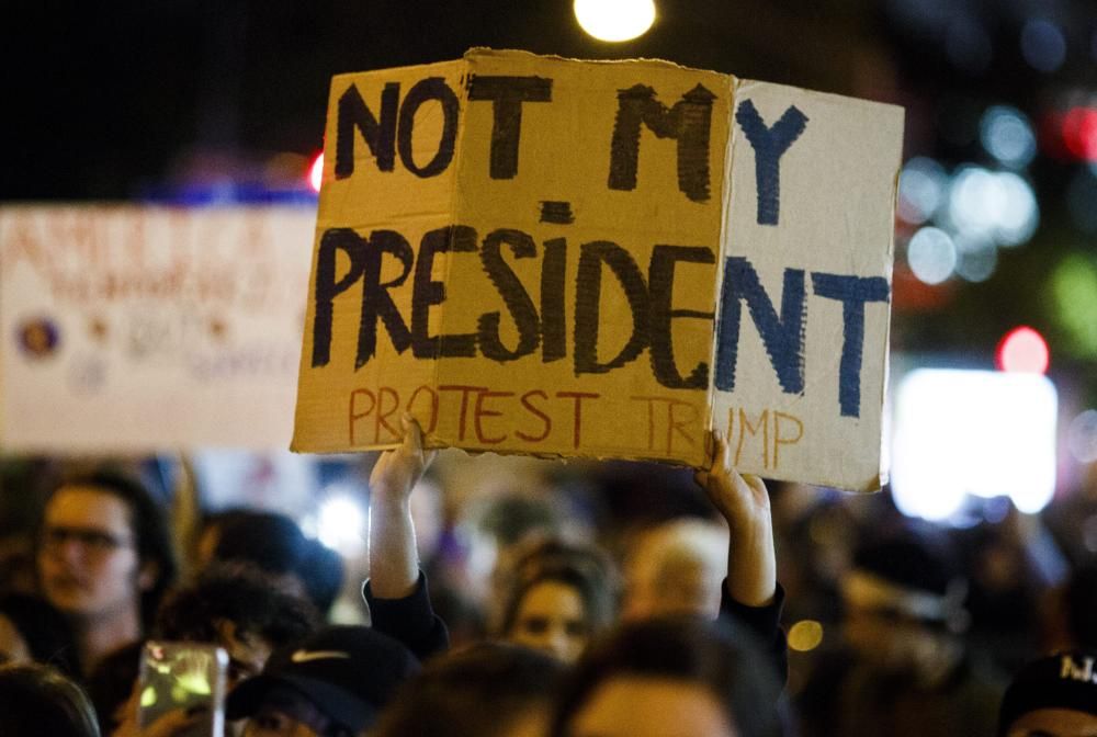 PROTESTA POR RESULTADO ELECTORAL EN NUEVA YORK