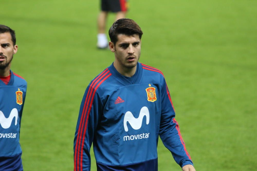 Entrenamiento y rueda de prensa de la Selección Española en Málaga