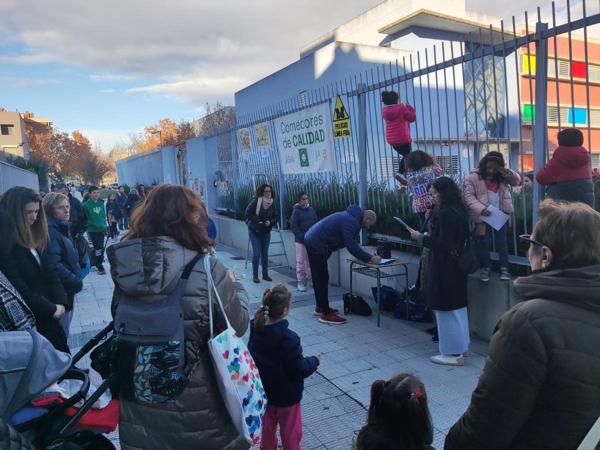 Un momento de la protesta.