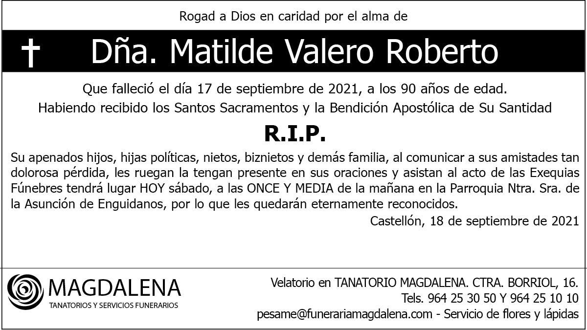 Dª. Matilde Valero Roberto