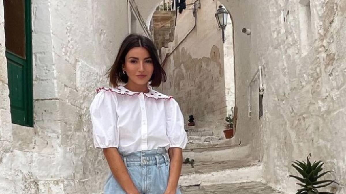 La camisa de Zara más romántica se lleva así de bien con unos shorts  vaqueros según Alexandra Pereira - Woman