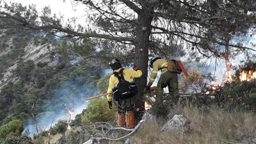 400 profesionales trabajan en el incendio en Quesada