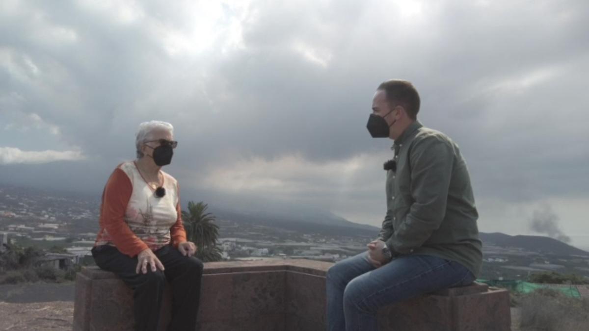 Entrevista a los pies del volcán de La Palma.