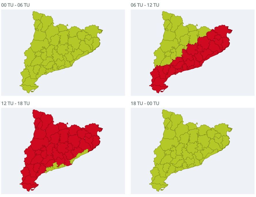 Alerta per temperatures molt altes aquest divendres, 15 de juliol