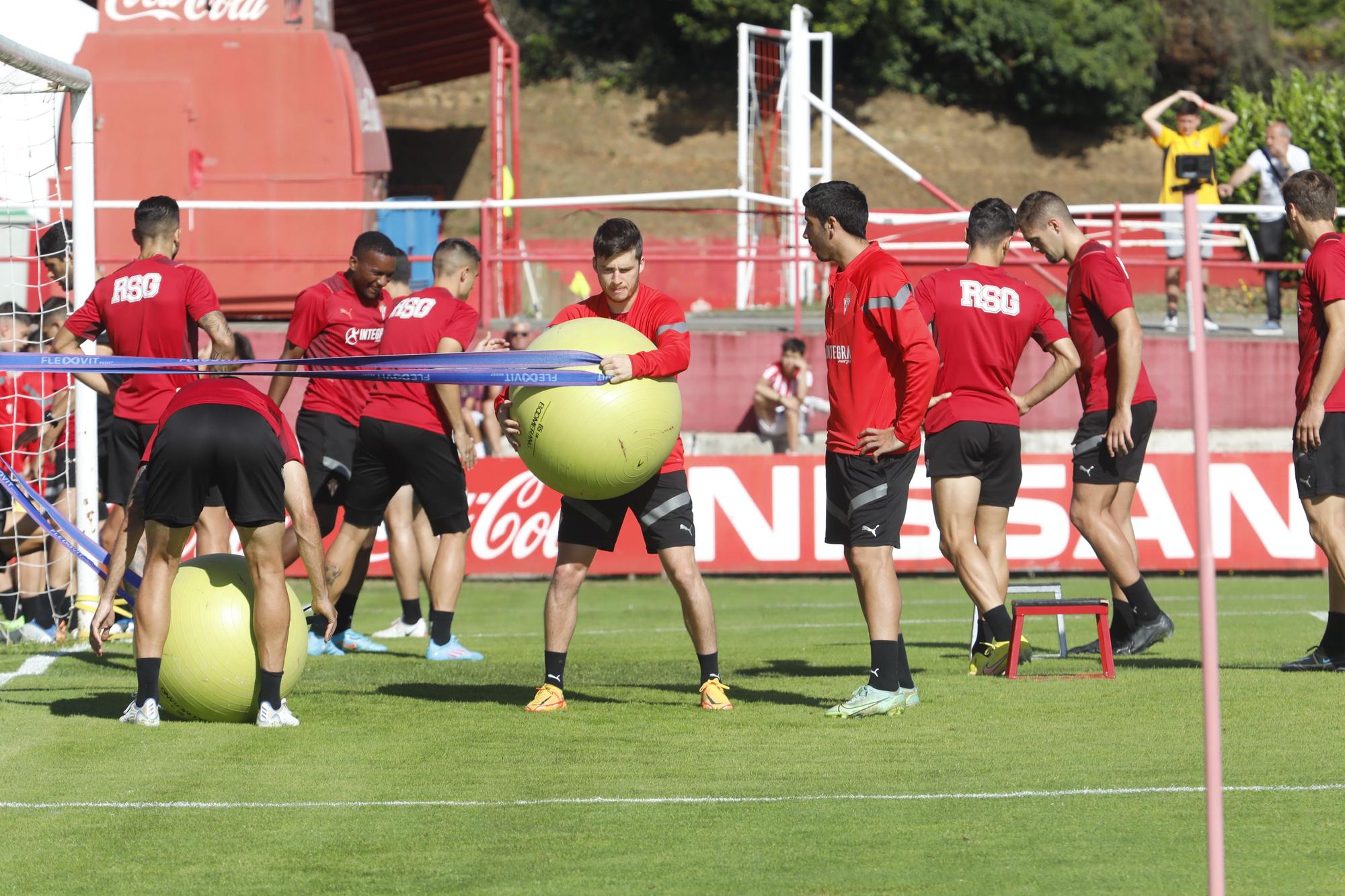 Entrenamiento del Sporting en Mareo