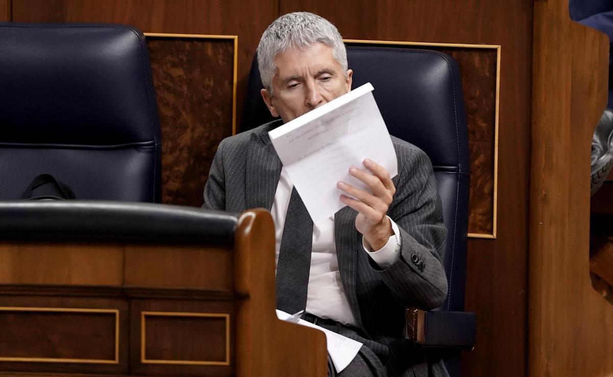 Grande Marlaska en el Congreso de los Diputados.