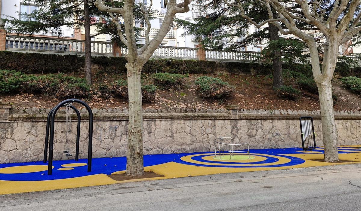 El parc infantil que s'ha reformat al passeig de la Indústria