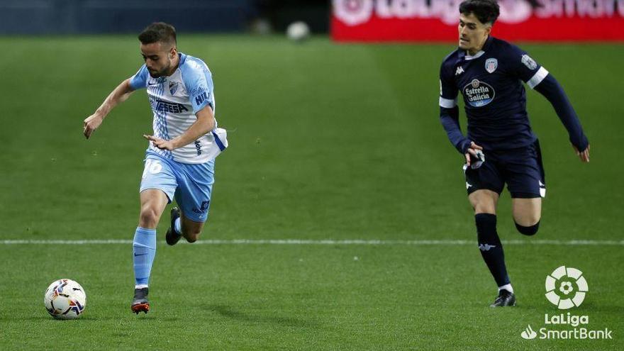 Ismael Casas, durante el encuentro frente al Lugo