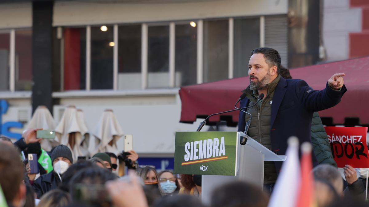 Santiago Abascal, en un debate en Valladolid el pasado enero.