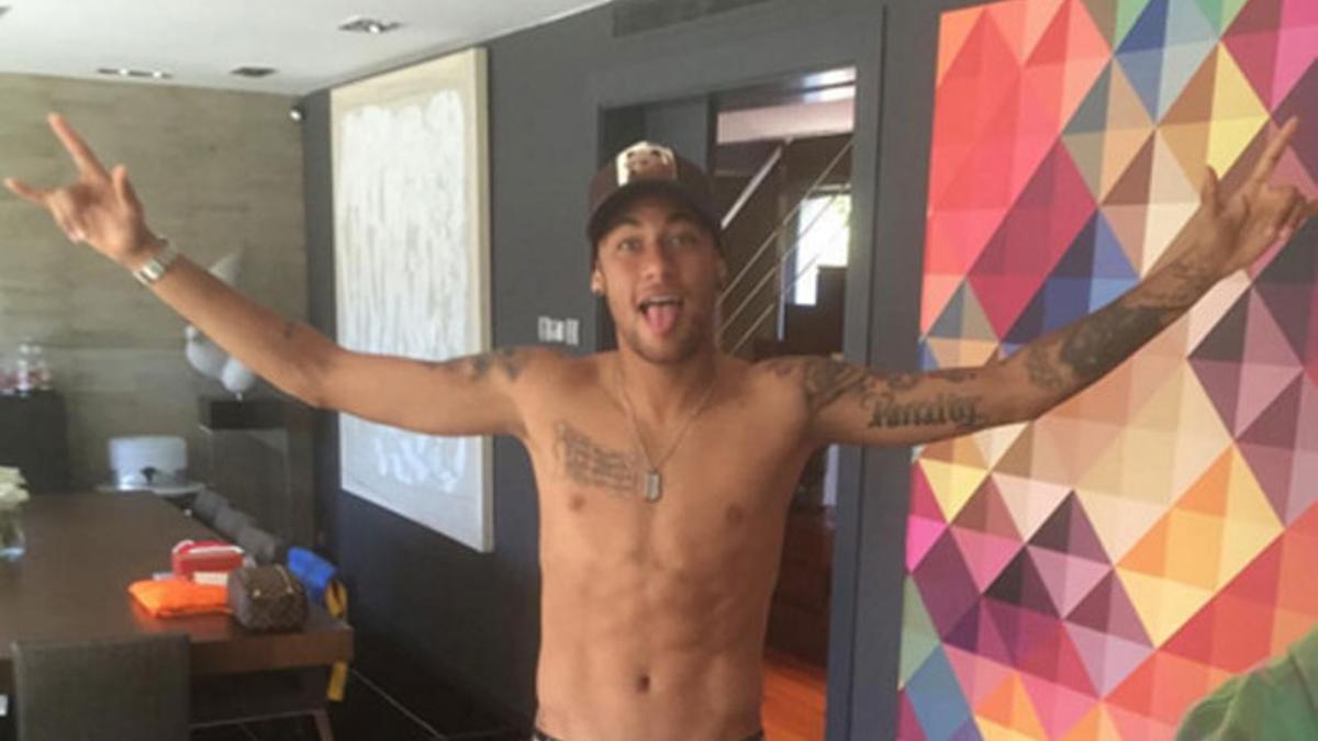 Neymar, contento en Barcelona