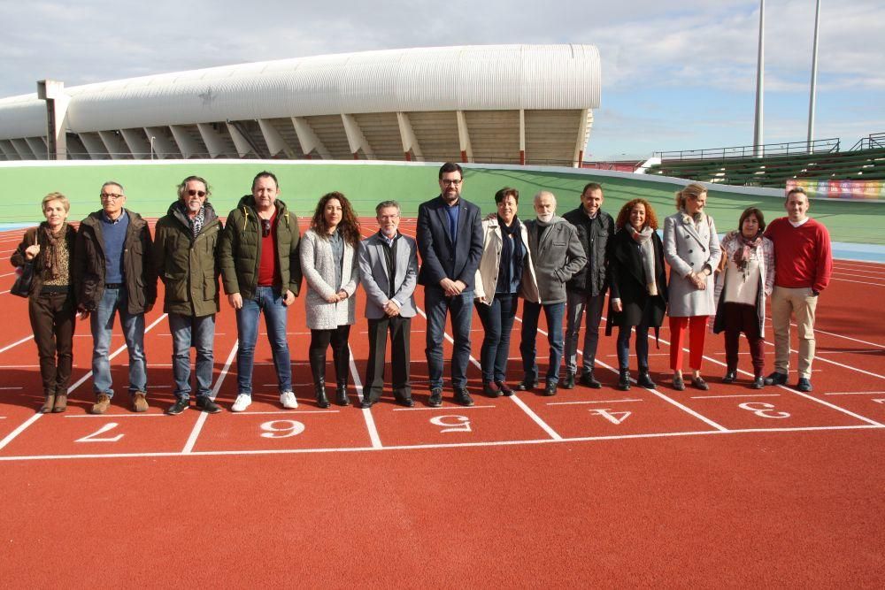 Presentación del velódromo-pista de atletismo Mateo Domínguez