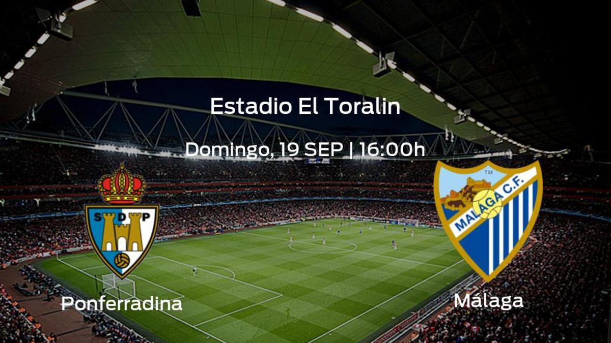 Jornada 6 de la Segunda División: previa del encuentro SD Ponferradina - Málaga