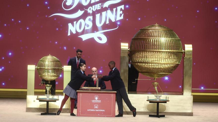 Imatge del sorteig a Madrid de la Loteria de Nadal 2025.