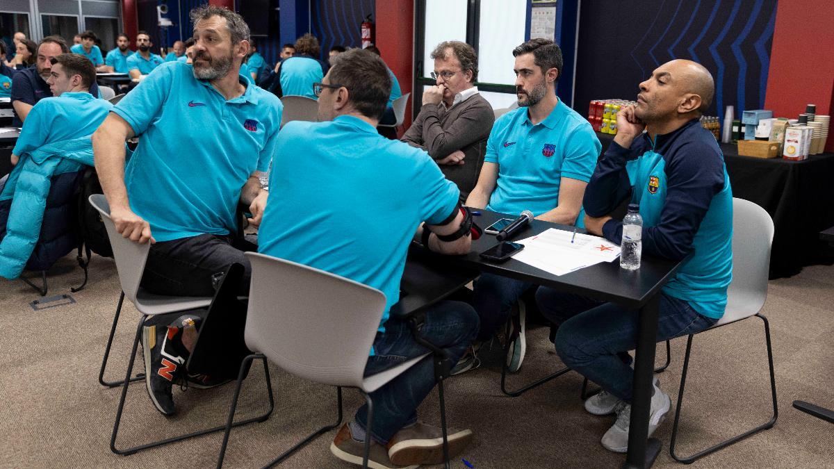 Xavi Budó, Entrerríos, Ari y Alzamora, durante la actividad