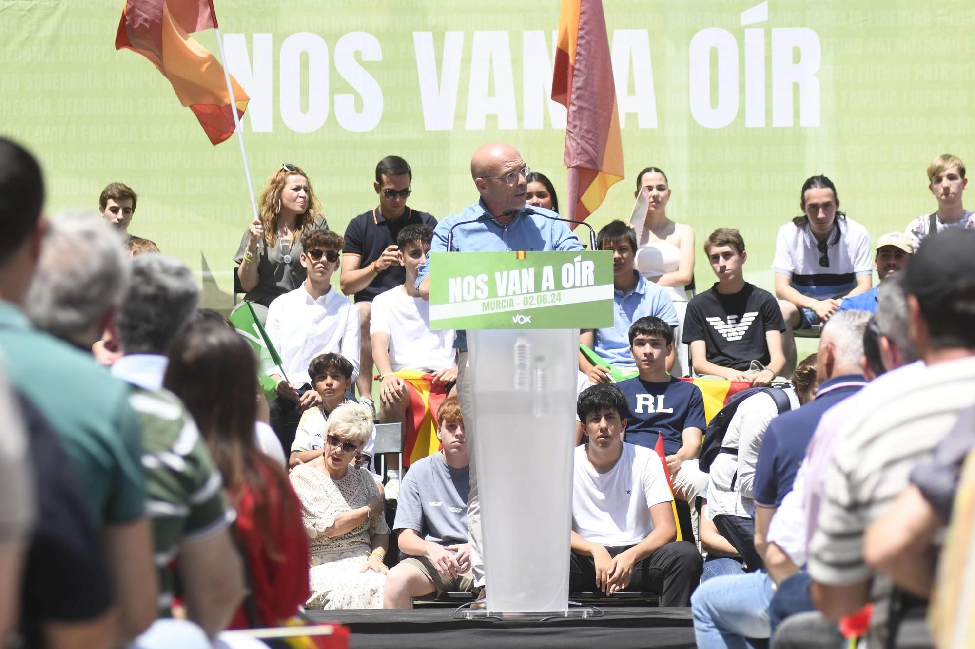 Acto de Santiago Abascal y Jorge Buxadé en Murcia