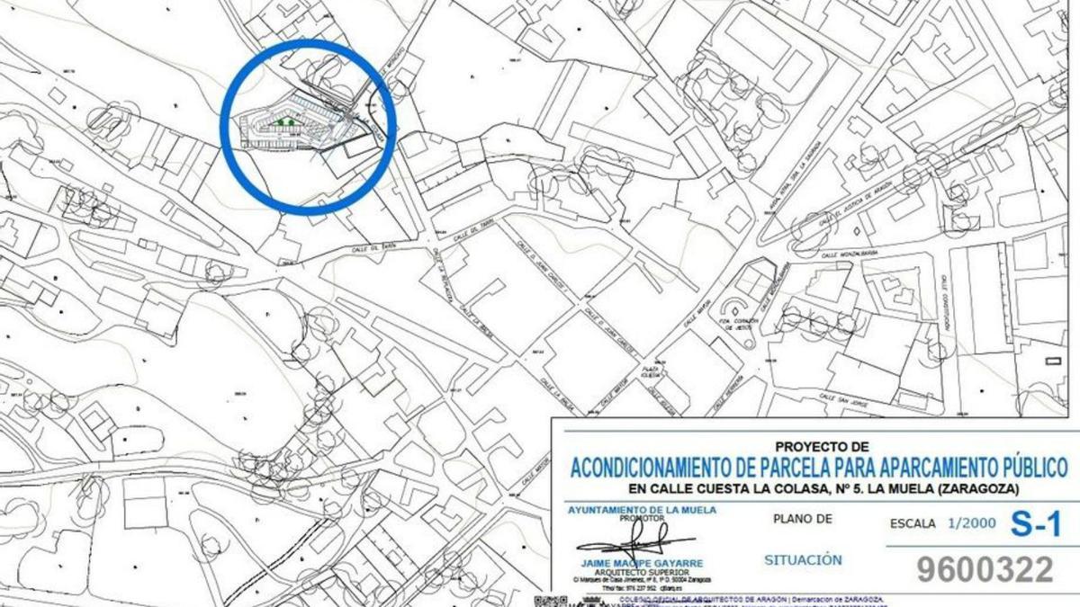 Mapa de localización del nuevo aparcamiento público.  | SERVICIO ESPECIAL