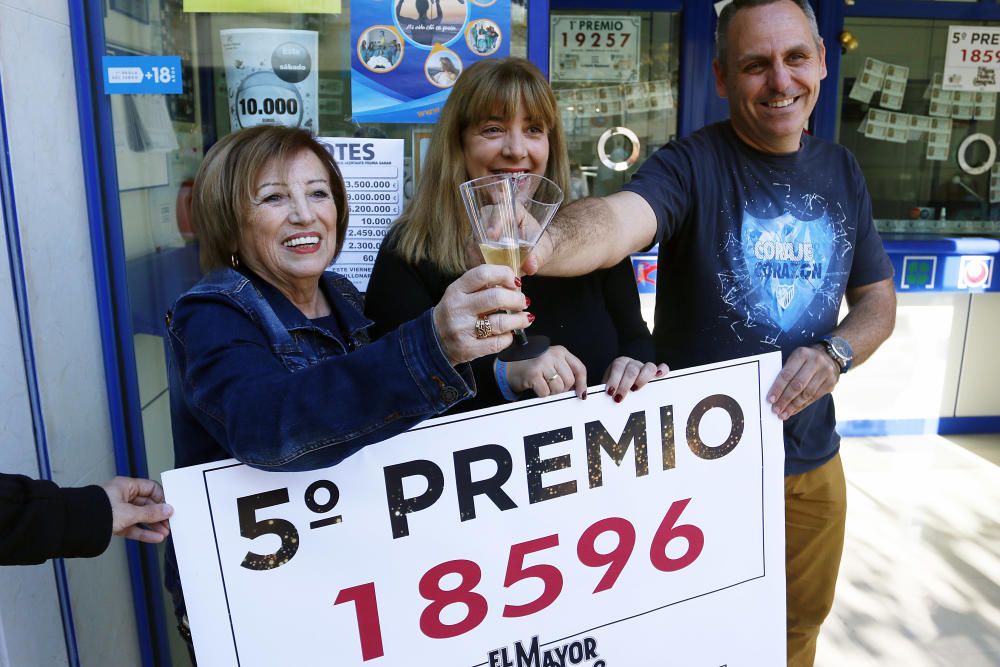 Los premiados en la Lotería de Navidad en Málaga