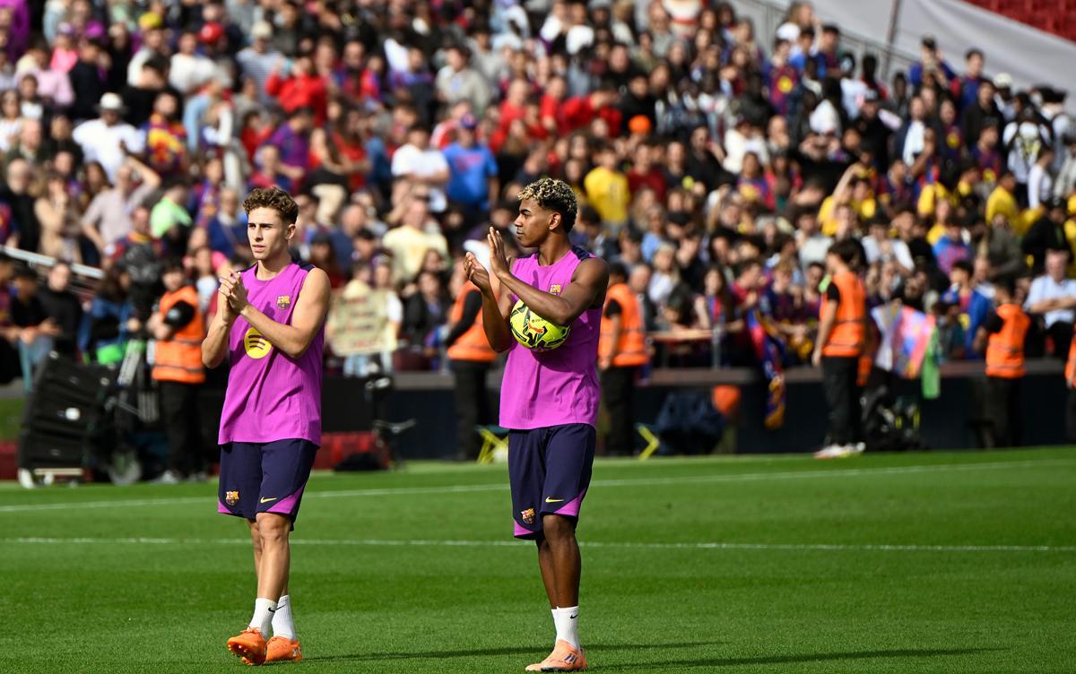 Primer entreno del Barça en el renovado Camp Nou