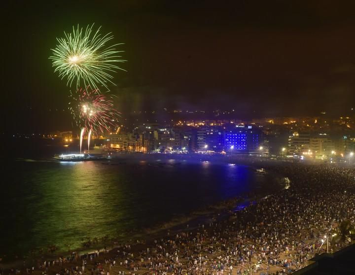 Fuegos de San Juan desde Las Canteras