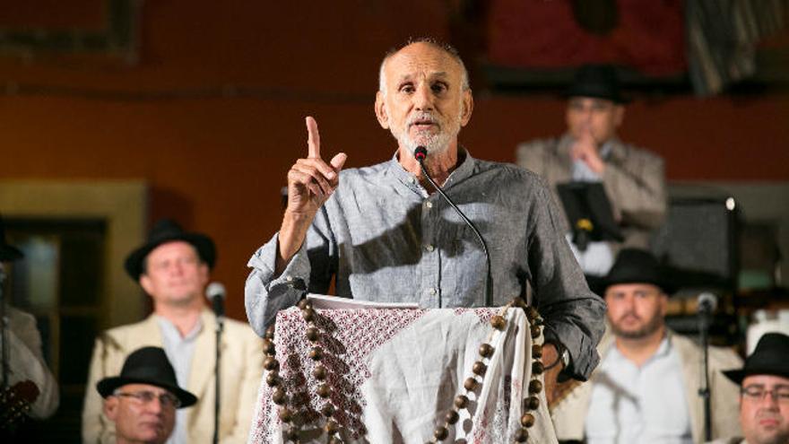 Tato Sansó, durante la lectura de su pregón.