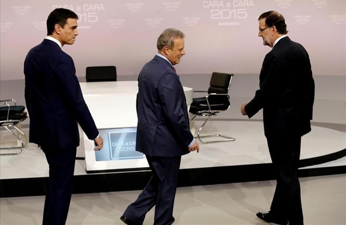 Debat {cara a} cara entre Mariano Rajoy i Pedro Sanchez, moderat per Manuel Campo Vidal