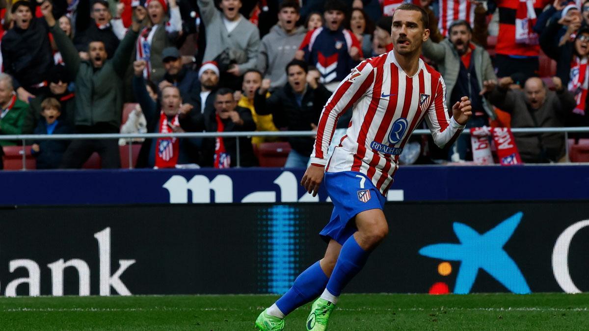 Griezmann en el encuentro entre Atlético de Madrid y Valencia CF