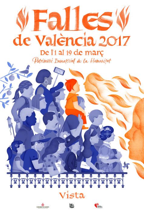 Los carteles oficiales de las Fallas 2017