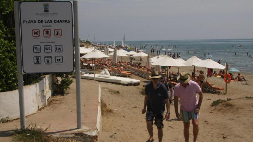 Imagen de la playa de Las Chapas en Marbella.