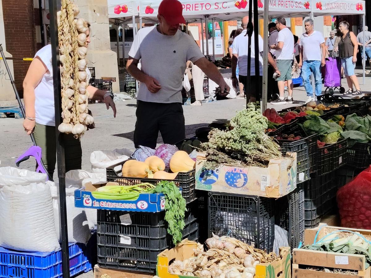 GALERÍA | El mercado de frutas y verduras de Benavente, en imágenes