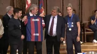 El gesto de Jaume Collboni con Alexia en la celebración de la Champions