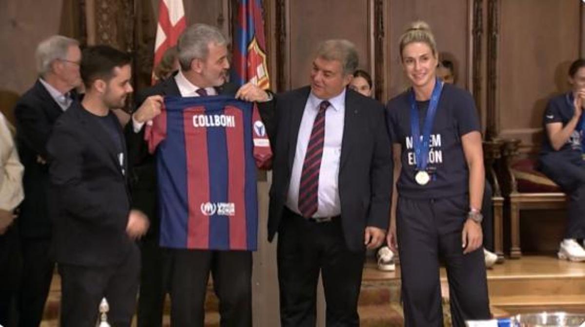 El gesto de Jaume Collboni con Alexia en la celebración de la Champions