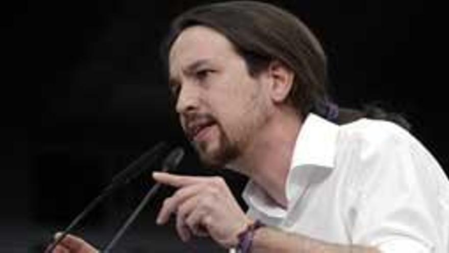 Pablo Iglesias, este domingo en Valencia.