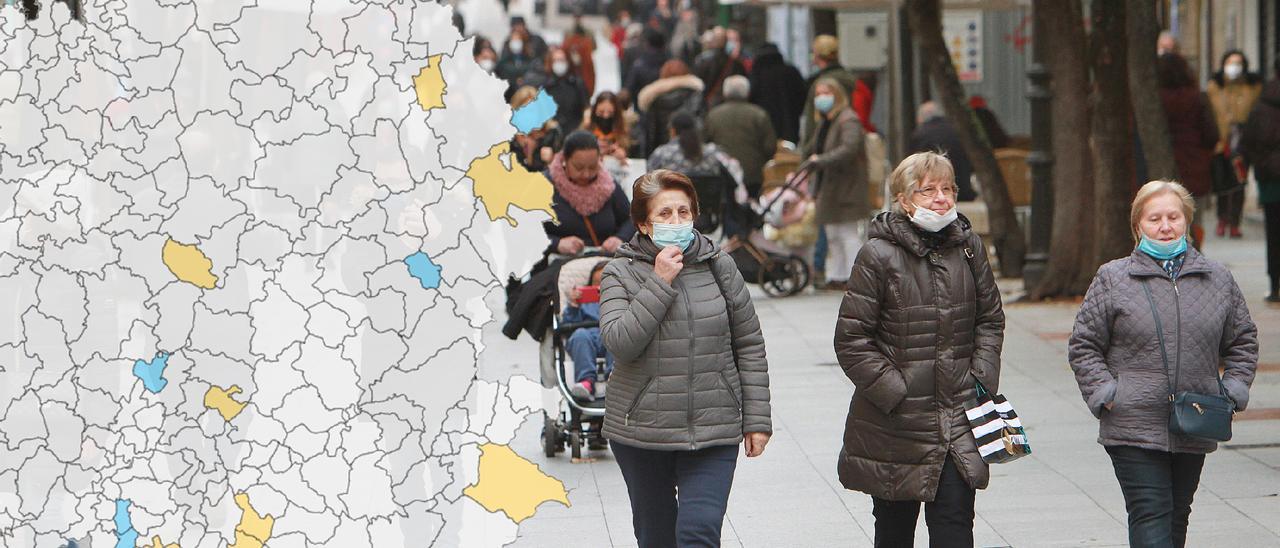 Calles de Ourense, la provincia que más concellos libres de COVID alberga.