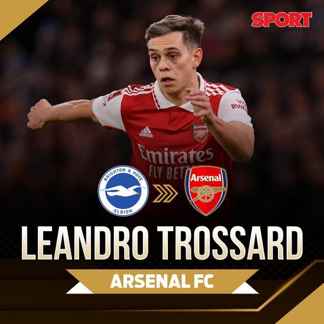 Leandro Trossard ficha por el Arsenal procedente del Brighton