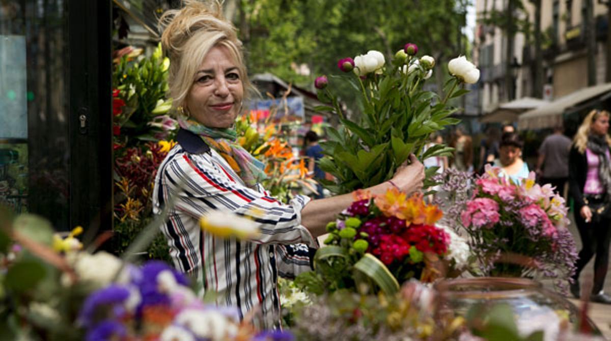 La florista irreductible Carolina Pallés.