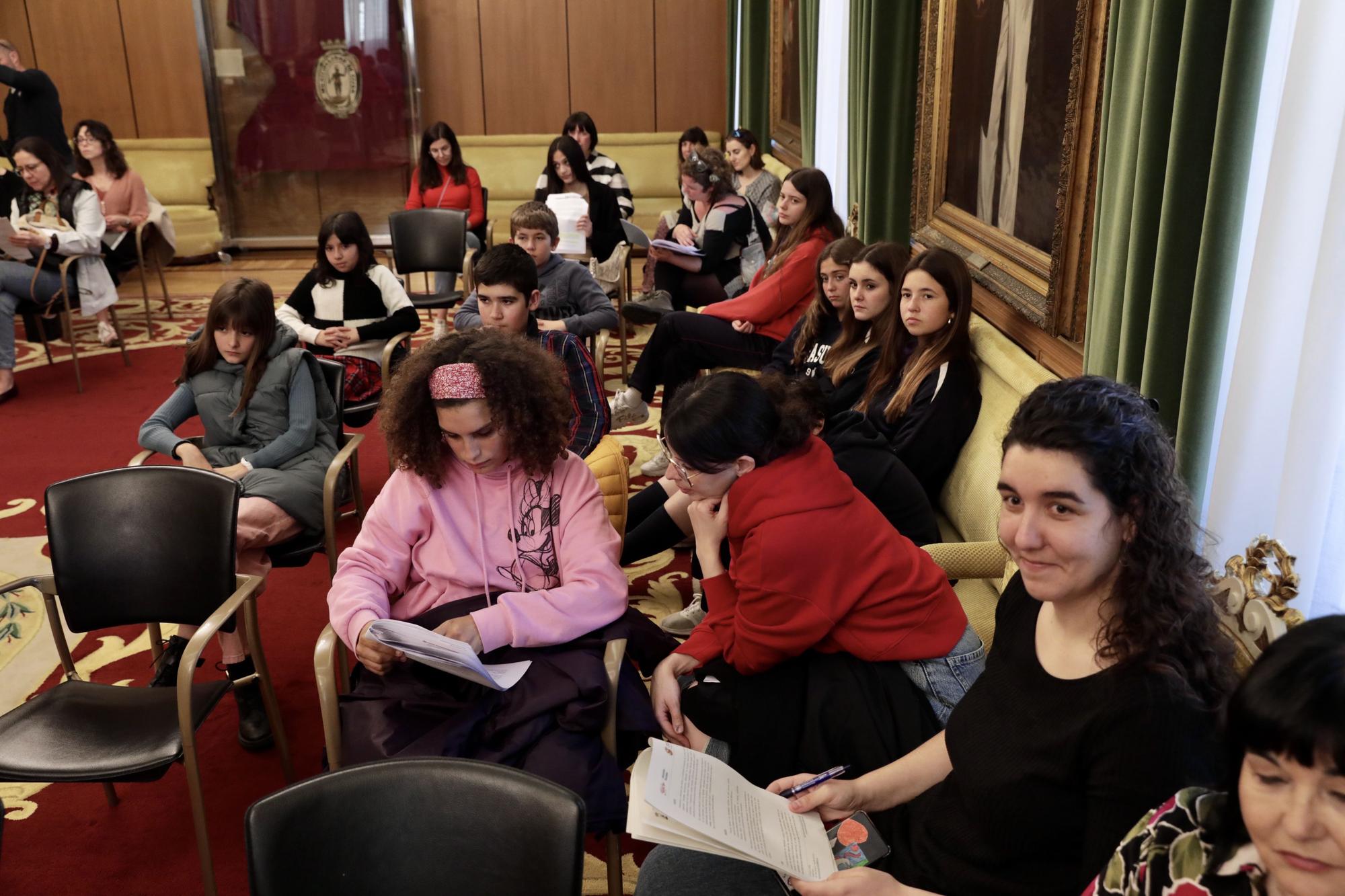 En imágenes: El Pleno infantil en el Ayuntamiento de Gijón