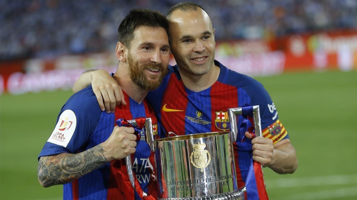 copa del rey futbol lionel messi andres iniesta